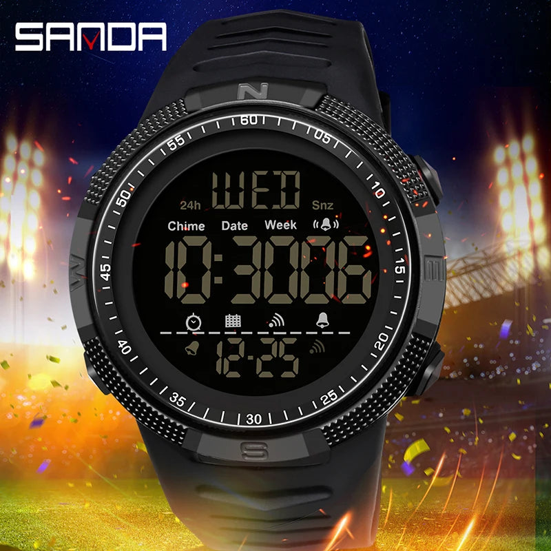 Military Sport Watch Mens Clock Fashion Digital Wristwatch Shockproof Countdown Watches Waterproof Hour Bracelet
