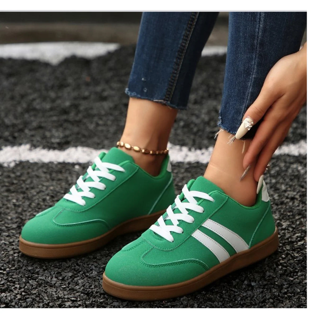2025 Spring Autumn Women's Lace Up Sneakers New Retro Flats Casual Shoes Thick-Soled Sneakers Soft-Soled Versatile Women Shoes