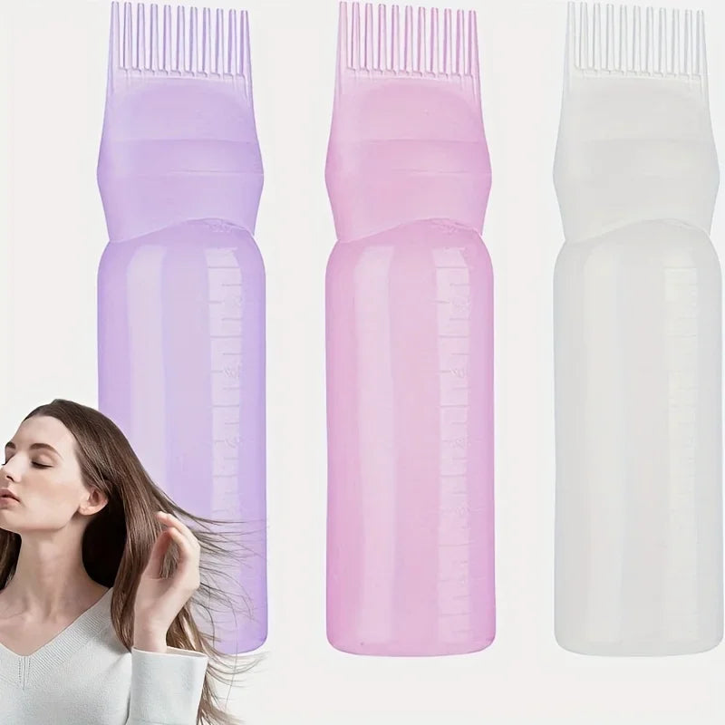 120 ml (4,06 oz) Haarfärbeflasche mit Quetschapplikator, Ölflasche aus Kunststoff, Haarfärbemittel, Friseur-Styling-Werkzeug