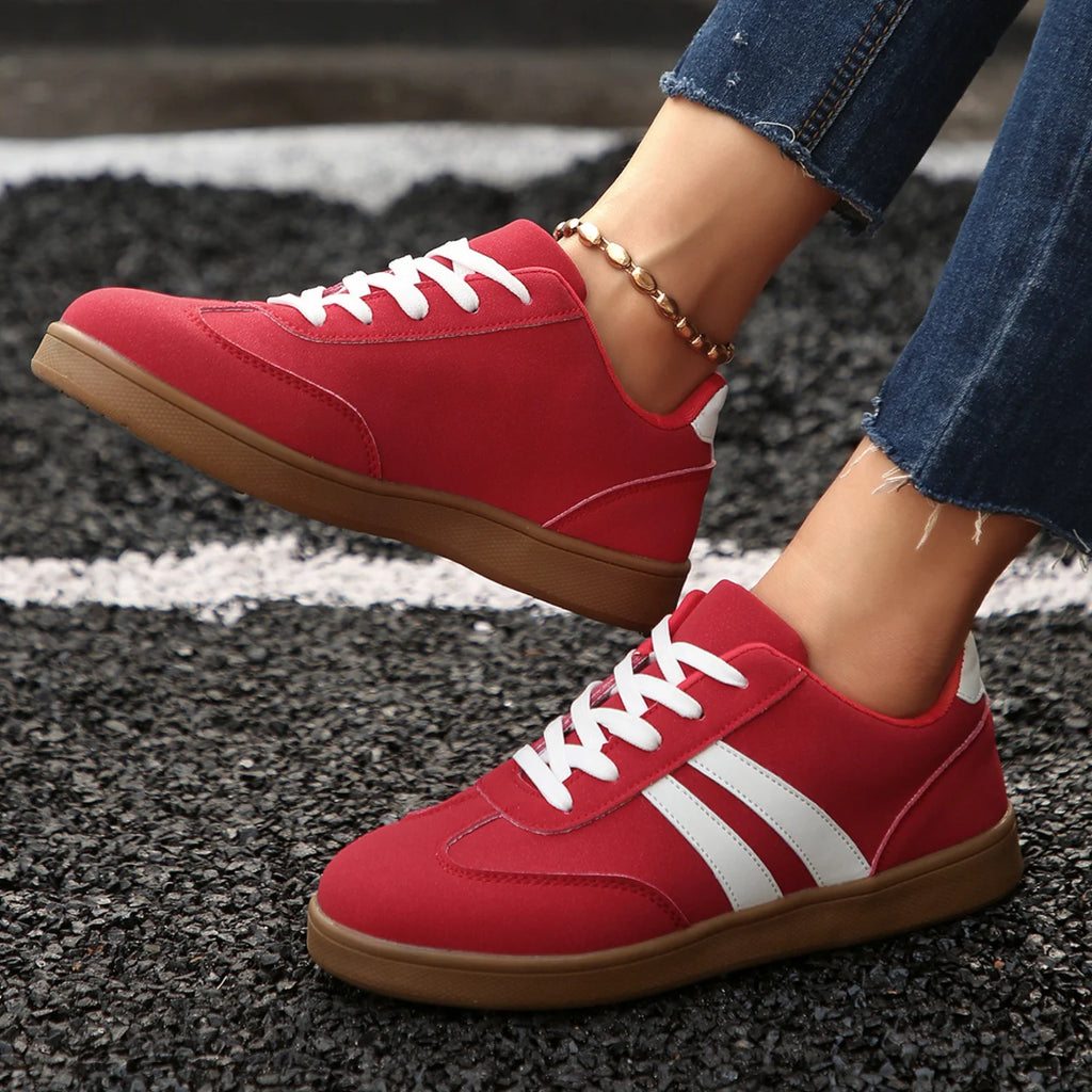 2025 Spring Autumn Women's Lace Up Sneakers New Retro Flats Casual Shoes Thick-Soled Sneakers Soft-Soled Versatile Women Shoes
