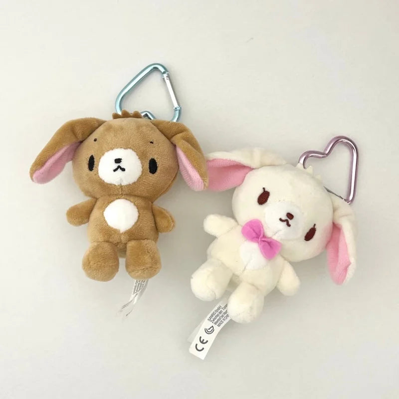 10CM Sugarbunnies Plush toys Keychains kawaii cartoon Shirousa Kurousa Chocolat Caramel Stuffed Animals bunny Backpack Charm