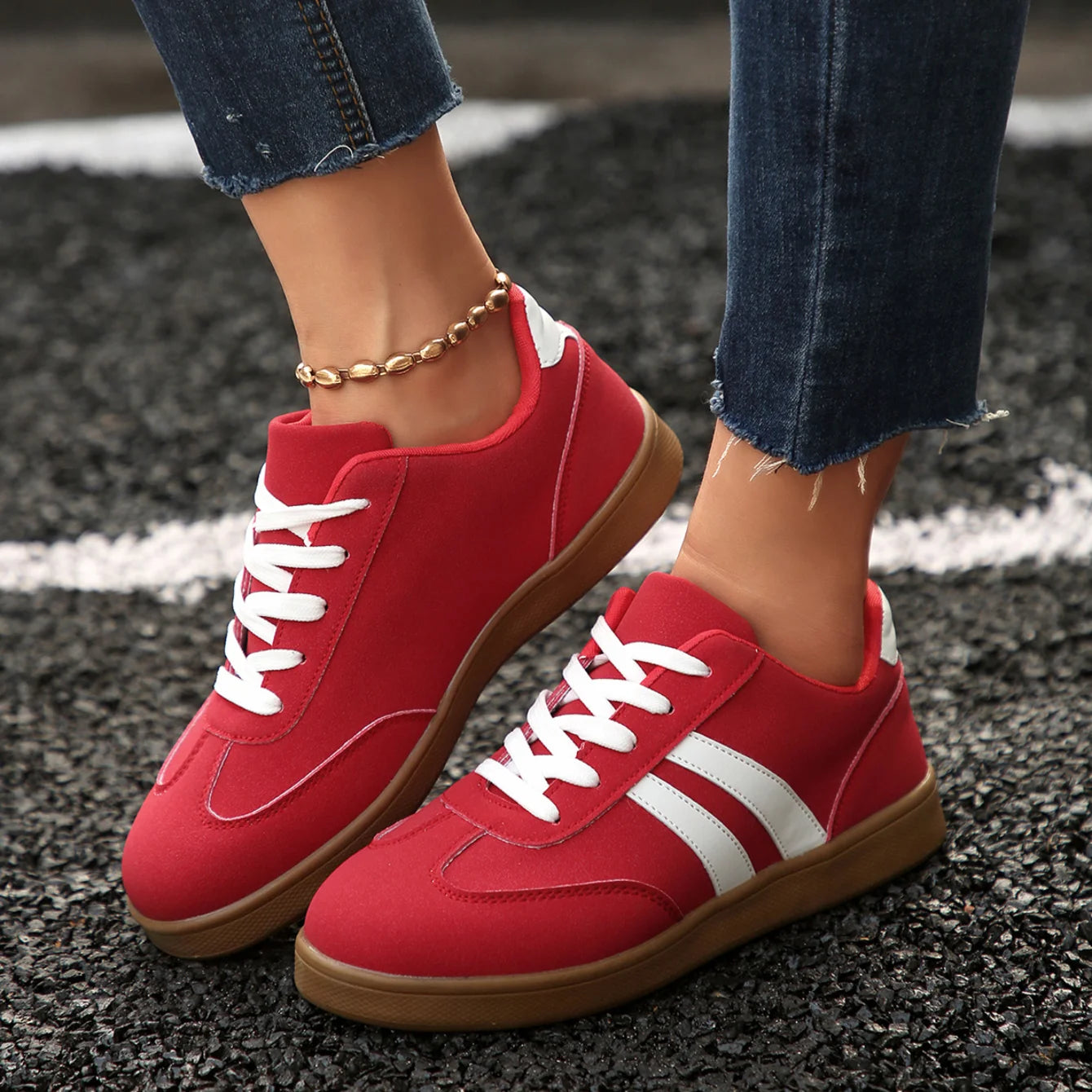 2025 Spring Autumn Women's Lace Up Sneakers New Retro Flats Casual Shoes Thick-Soled Sneakers Soft-Soled Versatile Women Shoes