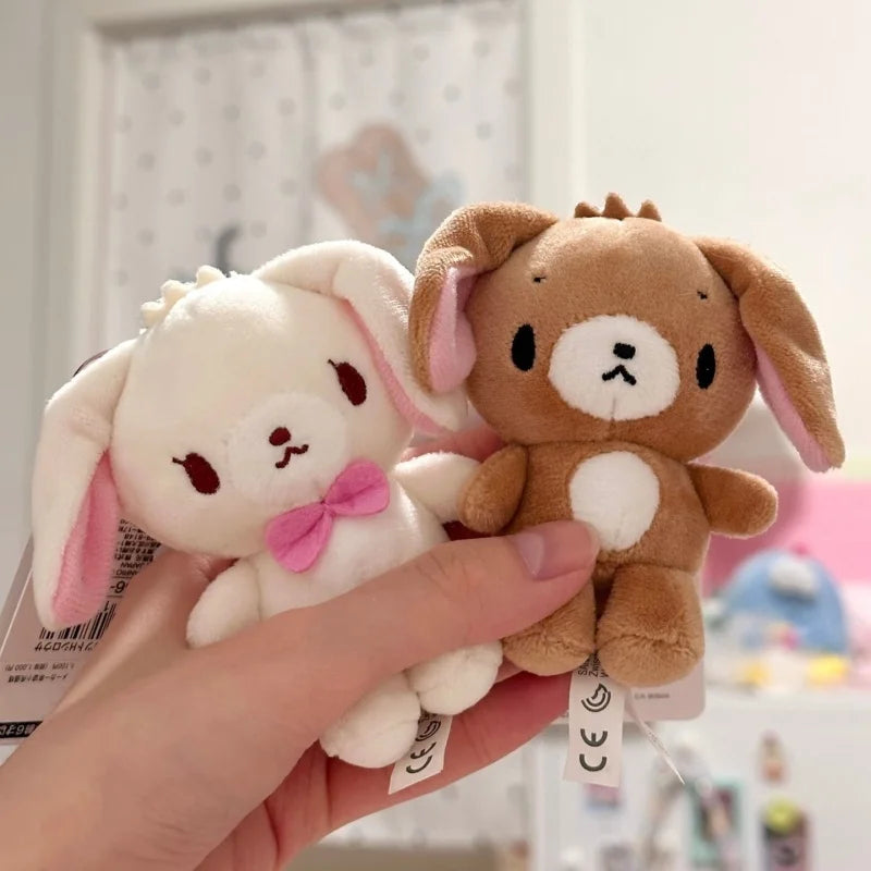 10CM Sugarbunnies Plush toys Keychains kawaii cartoon Shirousa Kurousa Chocolat Caramel Stuffed Animals bunny Backpack Charm