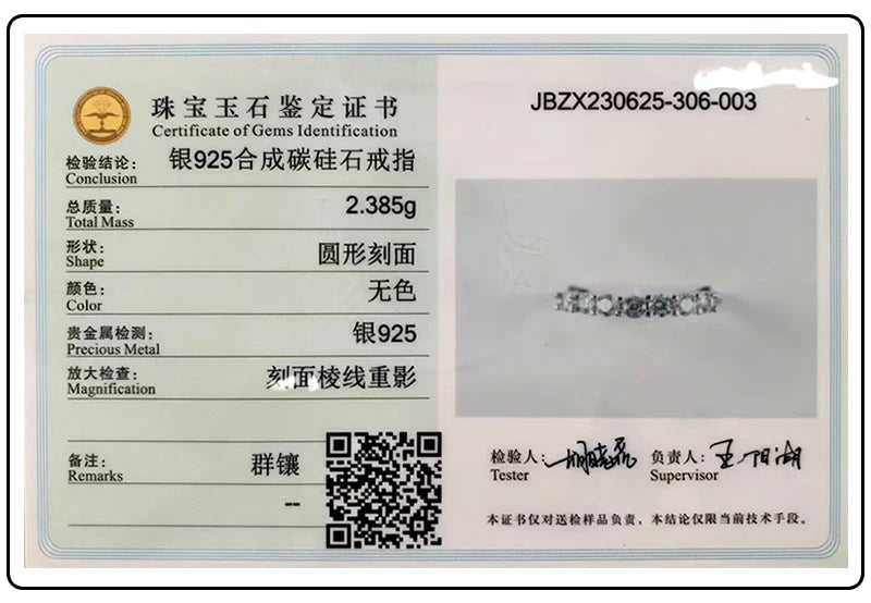 100% Pass Diamond tester Pen Moissanite Female Single Tail Ring Matching Wedding Diamond Band for Women 925 Sterling Silver Ring