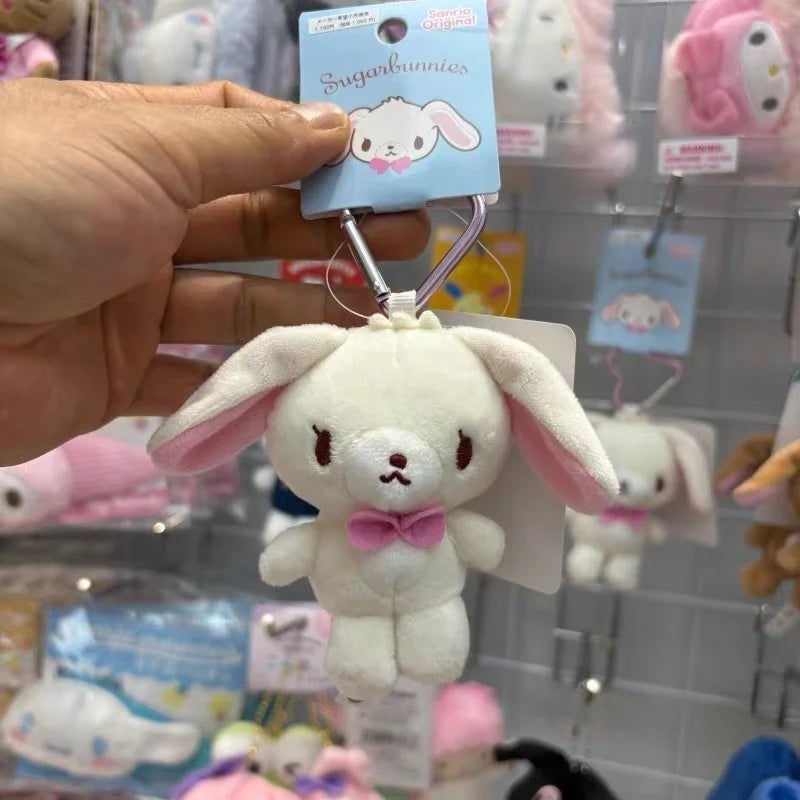 10CM Sugarbunnies Plush toys Keychains kawaii cartoon Shirousa Kurousa Chocolat Caramel Stuffed Animals bunny Backpack Charm