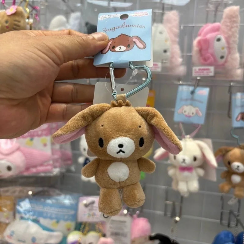 10CM Sugarbunnies Plush toys Keychains kawaii cartoon Shirousa Kurousa Chocolat Caramel Stuffed Animals bunny Backpack Charm