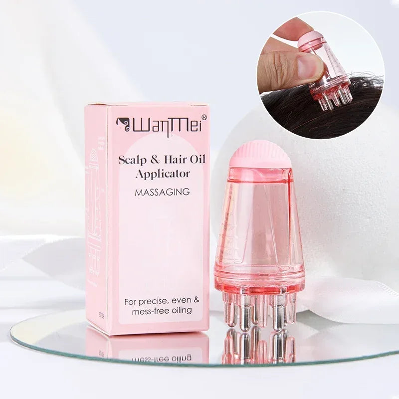 1/2pcs Hair Dye Tool Set Pink 6.09oz Hair Oil Applicator Bottle and1ml Dil Hair Growth Solid Hair Comb Salon Hairdressing Tools