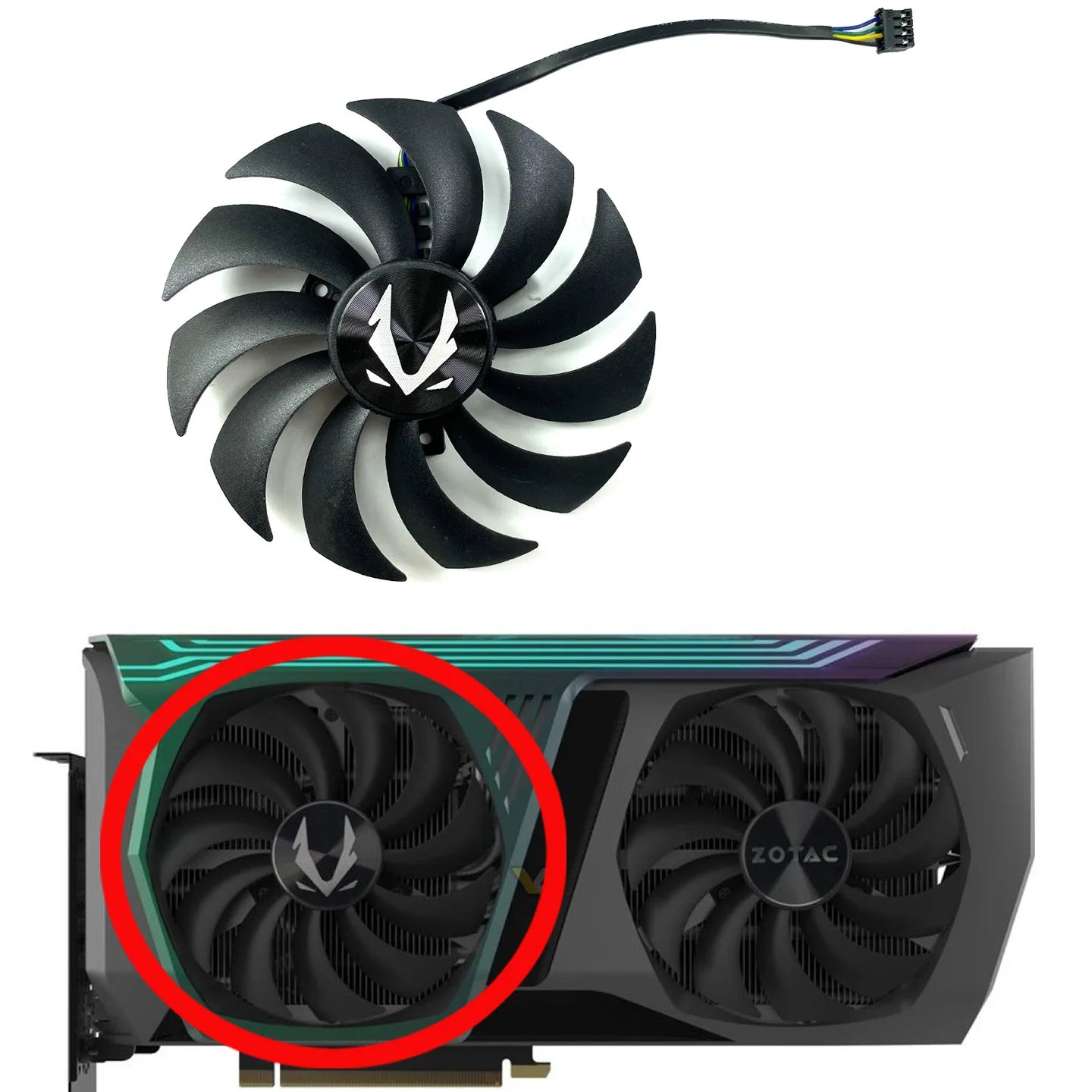 100mm GAA8S2U RTX3070 For ZOTAC RTX 3070 AMP Holo Graphics Card Replacement Fan