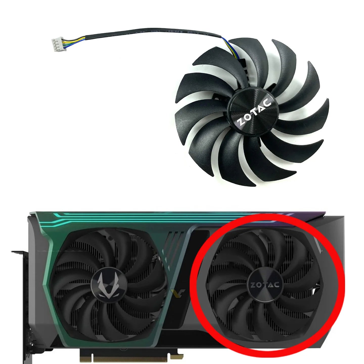 100mm GAA8S2U RTX3070 For ZOTAC RTX 3070 AMP Holo Graphics Card Replacement Fan