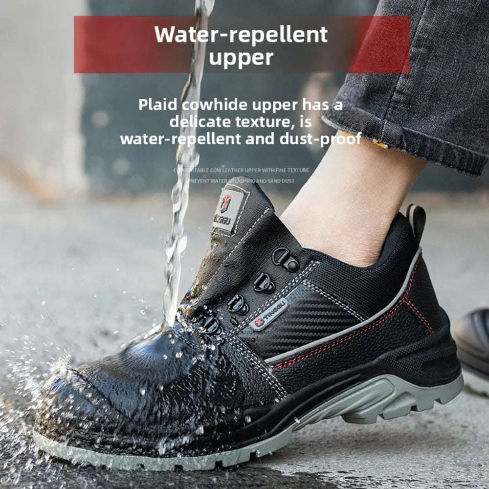 Steel Toe Work Shoes for MenWear-resistant Anti-static Safety Shoes Anti Smashing and PiercingLaborProtectionShoesWear-resistant
