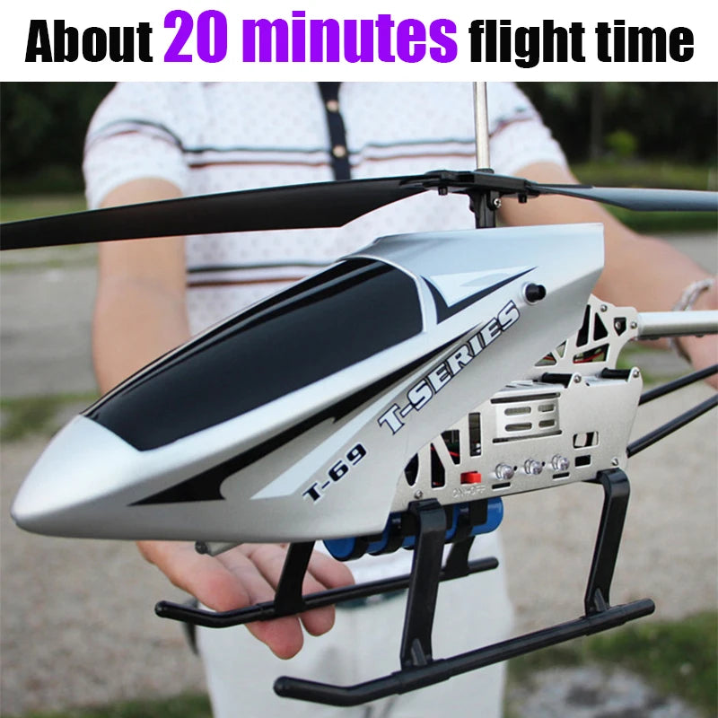 Rc Drone Large Remote Control Helicopter 80cm 2.4G 3.5CH Extra Durable Copter Toys Kids Dron Model Outdoor Aircraft Helicoptero